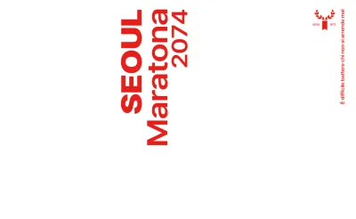 Design maratona con tipografia e icone di grandi dimensioni