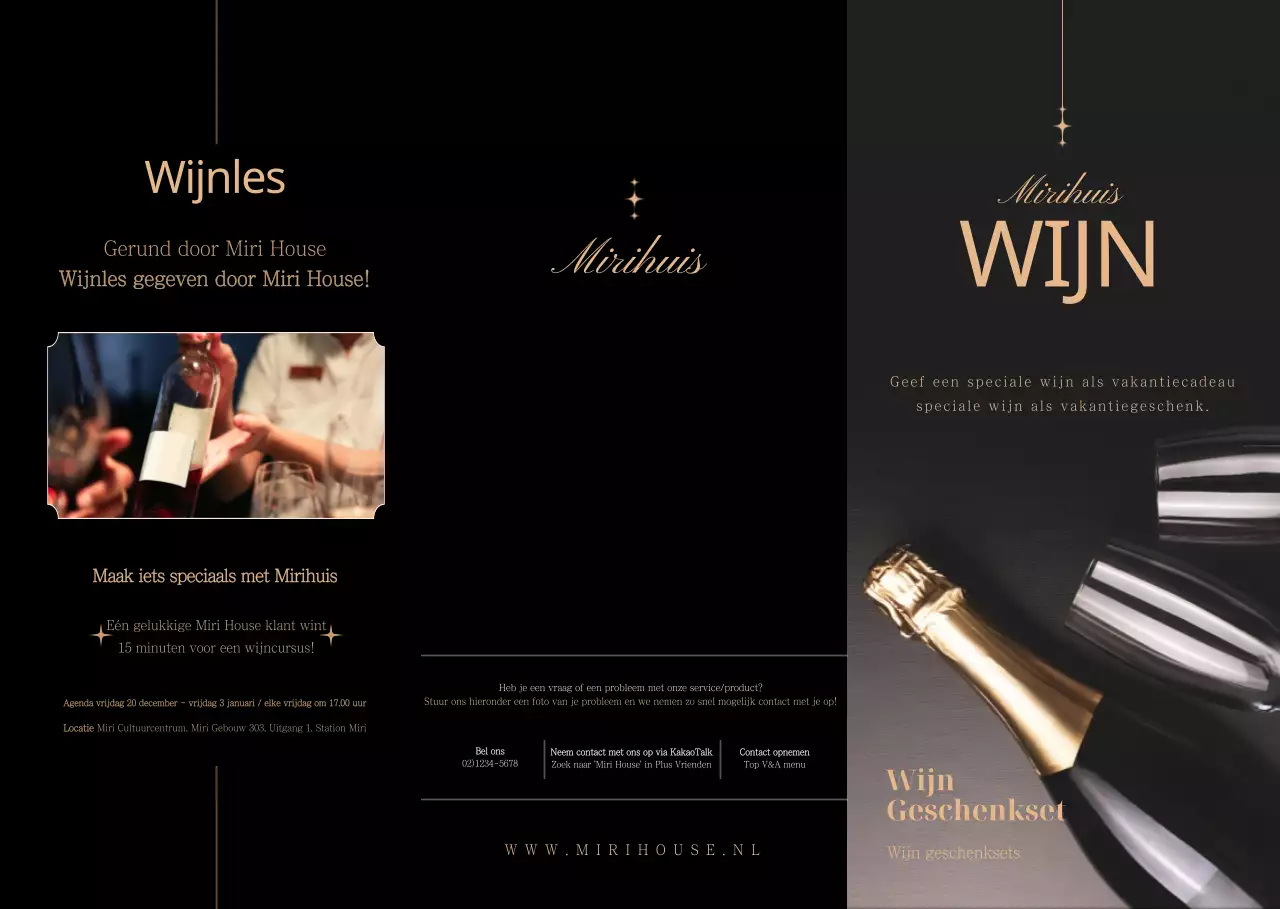 Maak kennis met onze verfijnde zwart-gouden restaurant wijngeschenkset