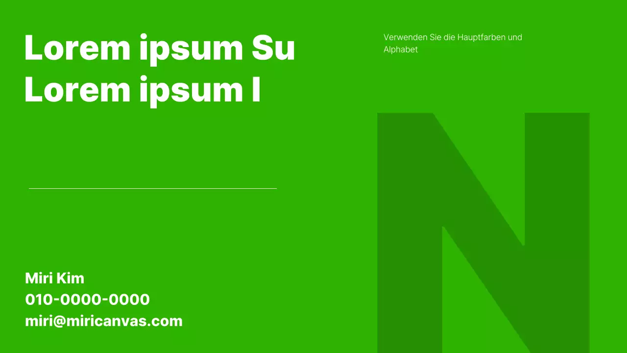 Ein einfaches Karriereportfolio in Grün