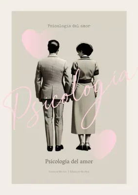 Funda clásica de psicología del amor en beige y rosa