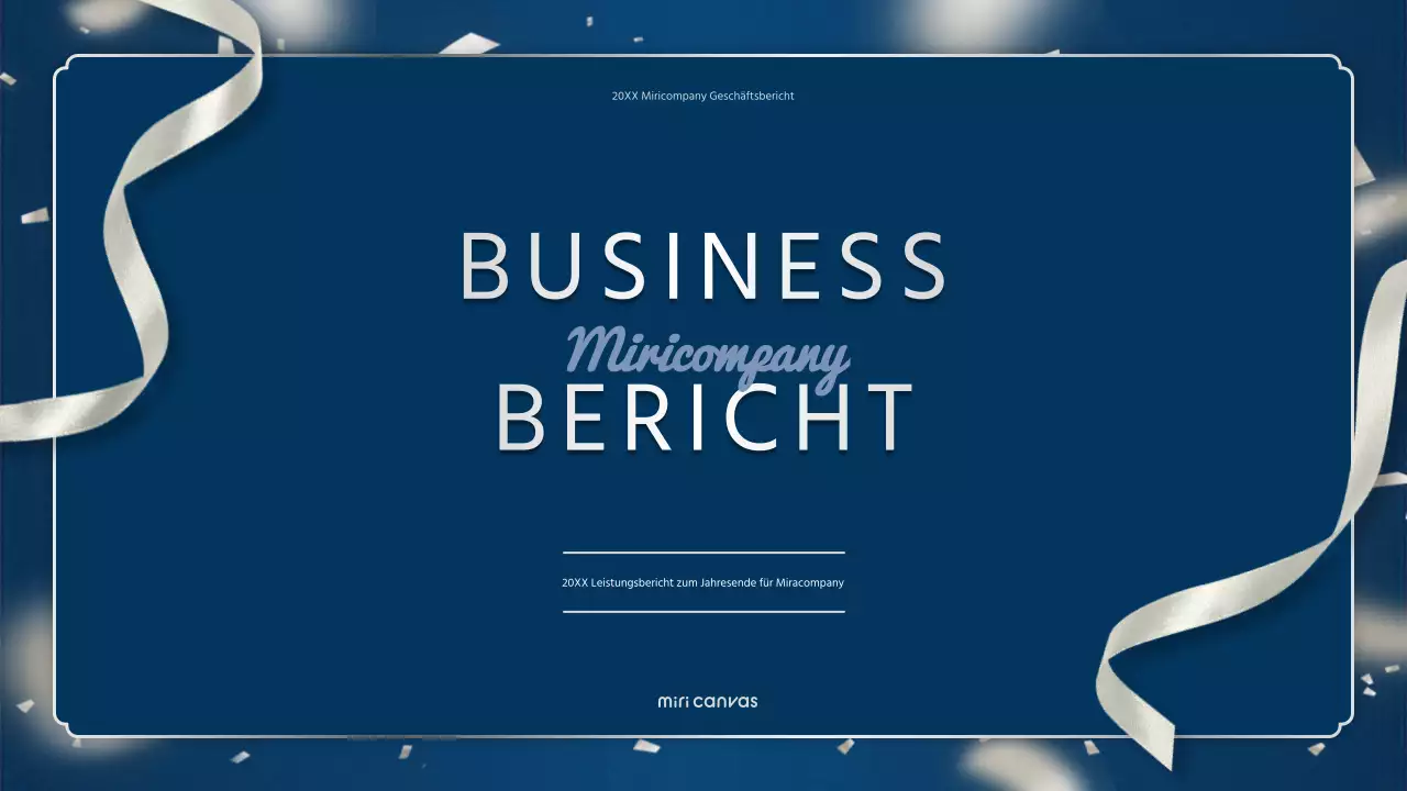 Ein luxuriöser Leistungsbericht zum Jahresende in Marineblau und Silber