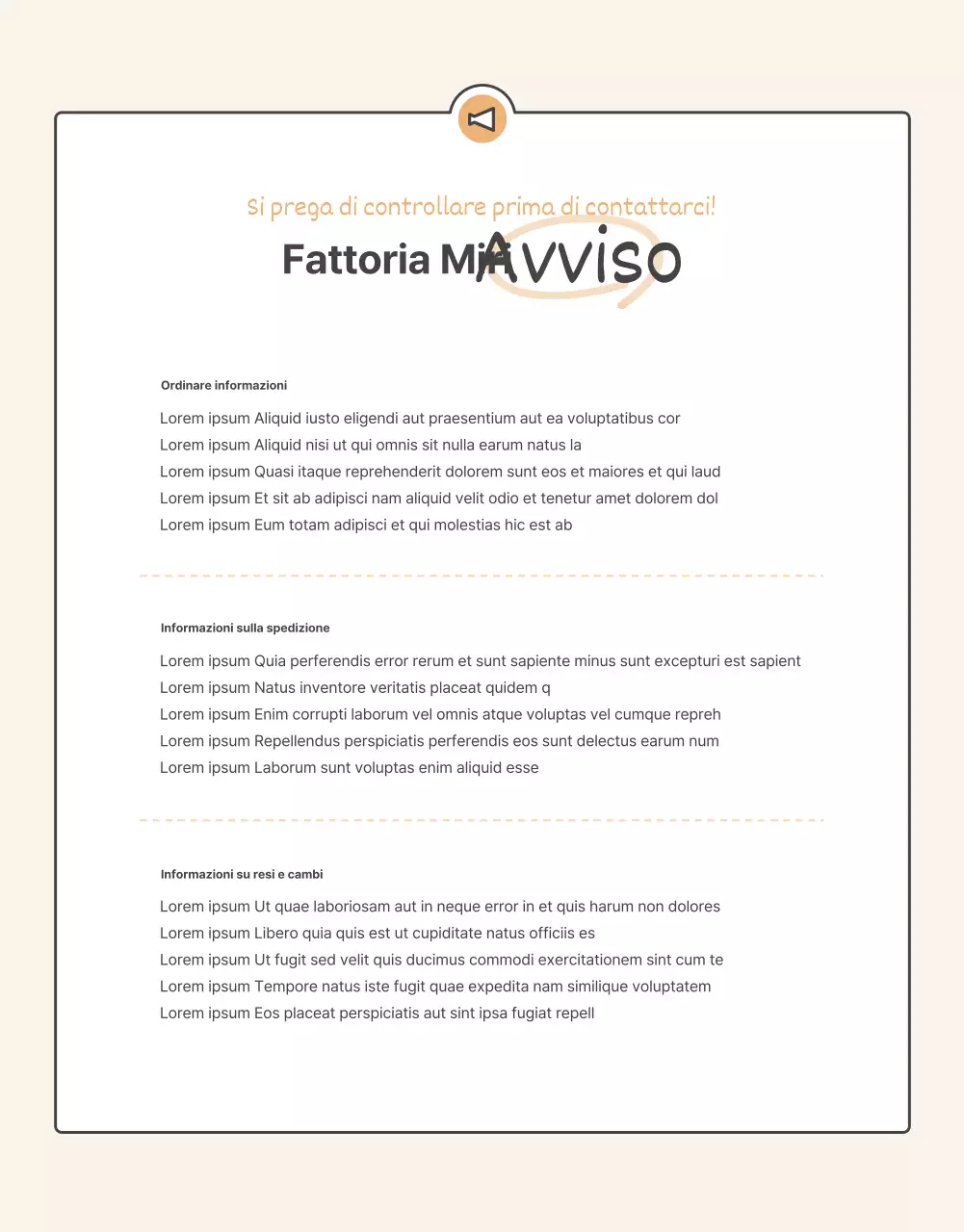 Promuovere la vendita di un colletto di base all'uncinetto arancione e beige.