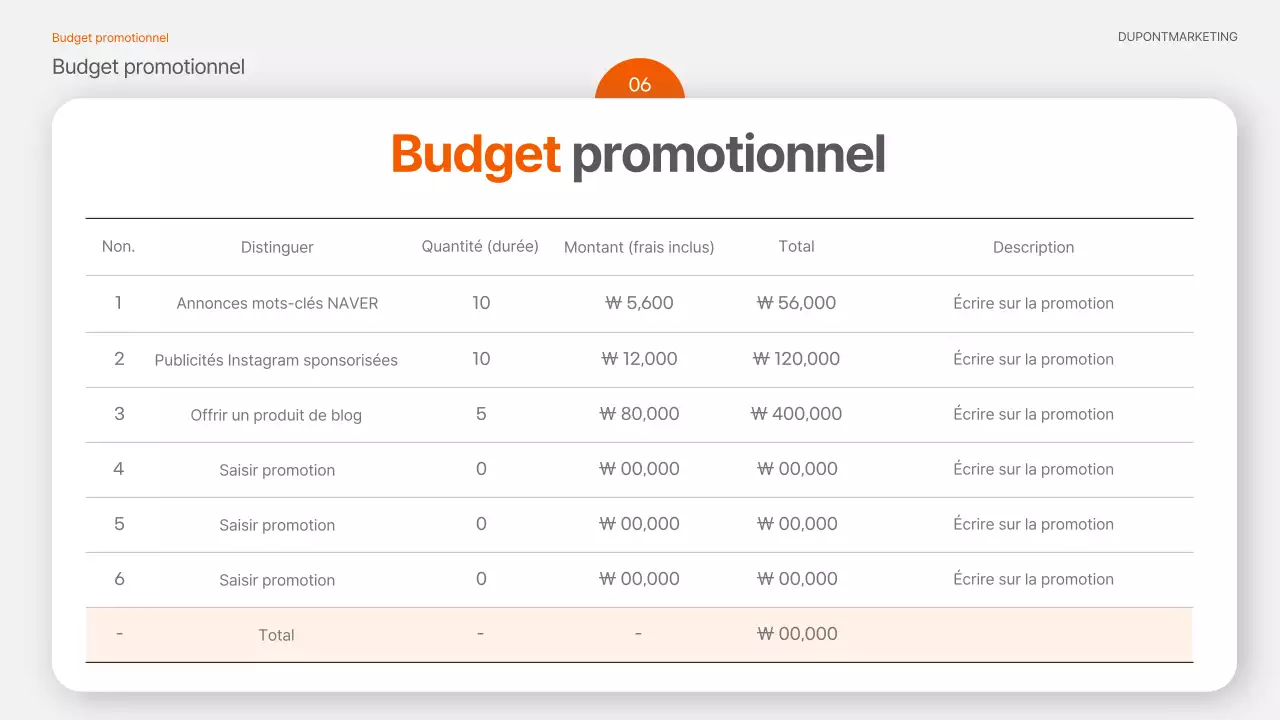 Une brochure promotionnelle tendance en orange et gris