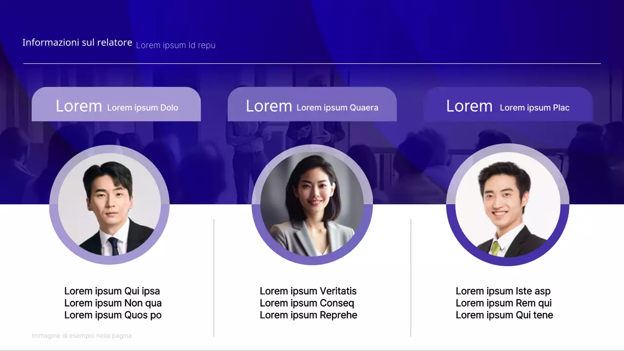 Una lussuosa presentazione per conferenze in blu navy