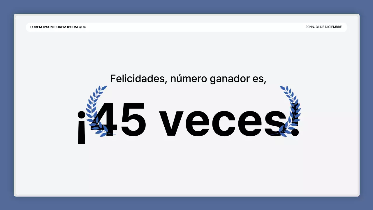 Una sencilla presentación en blanco y azul y un informe de fin de año