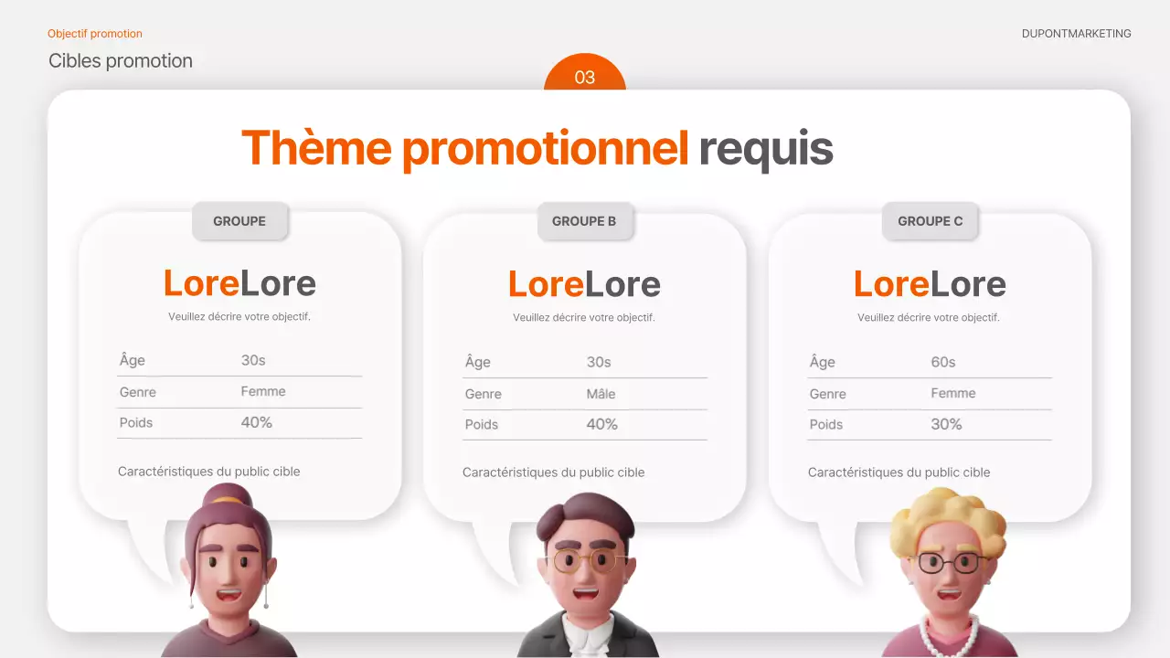 Une brochure promotionnelle tendance en orange et gris