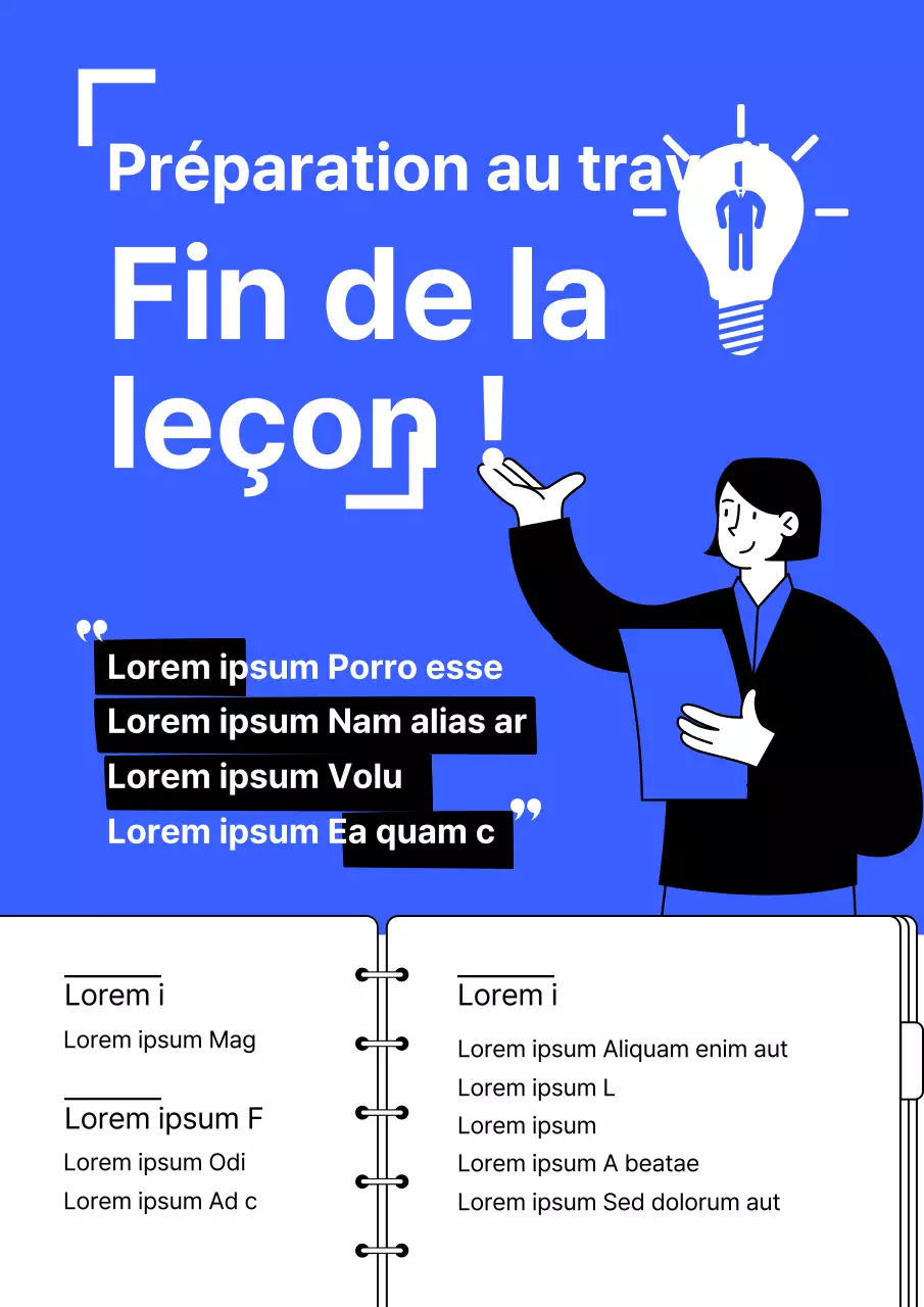 Guide de préparation à l'emploi minimaliste bleu et blanc