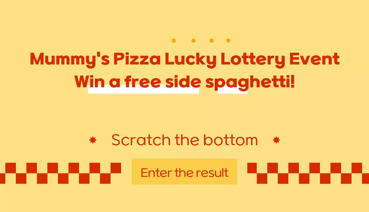 Undian acara untuk kedai pizza yang terinspirasi gaya retro