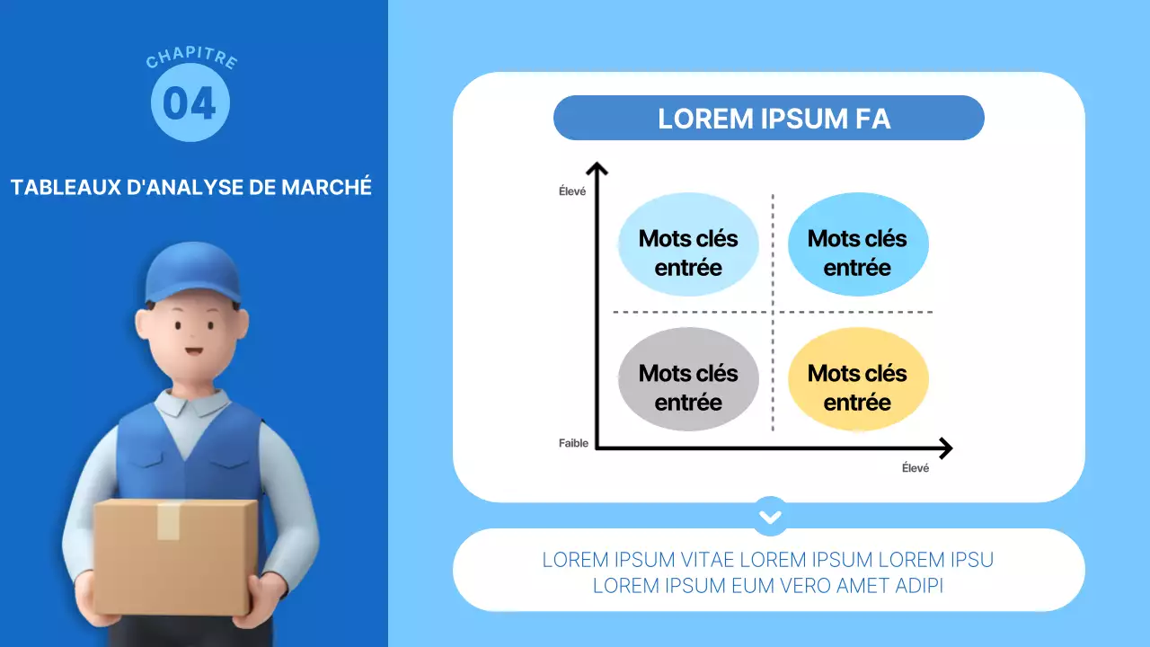 Un plan d'affaires logistique simple en bleu