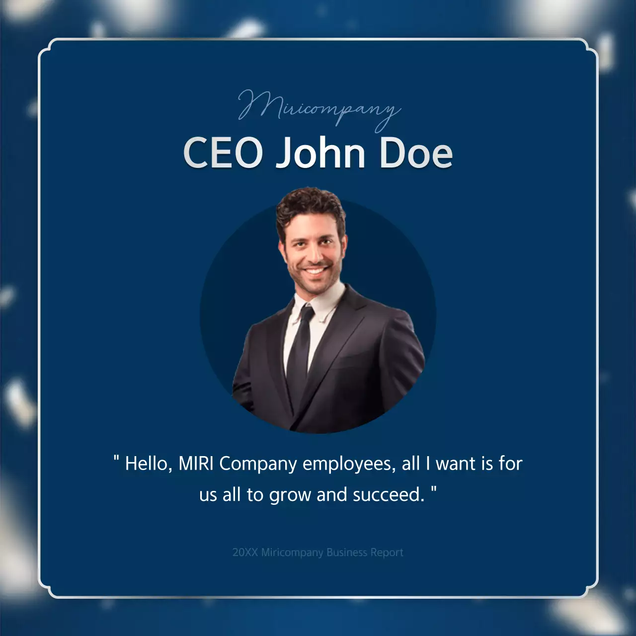 Blue Elegant Business Report Instagram Carousel