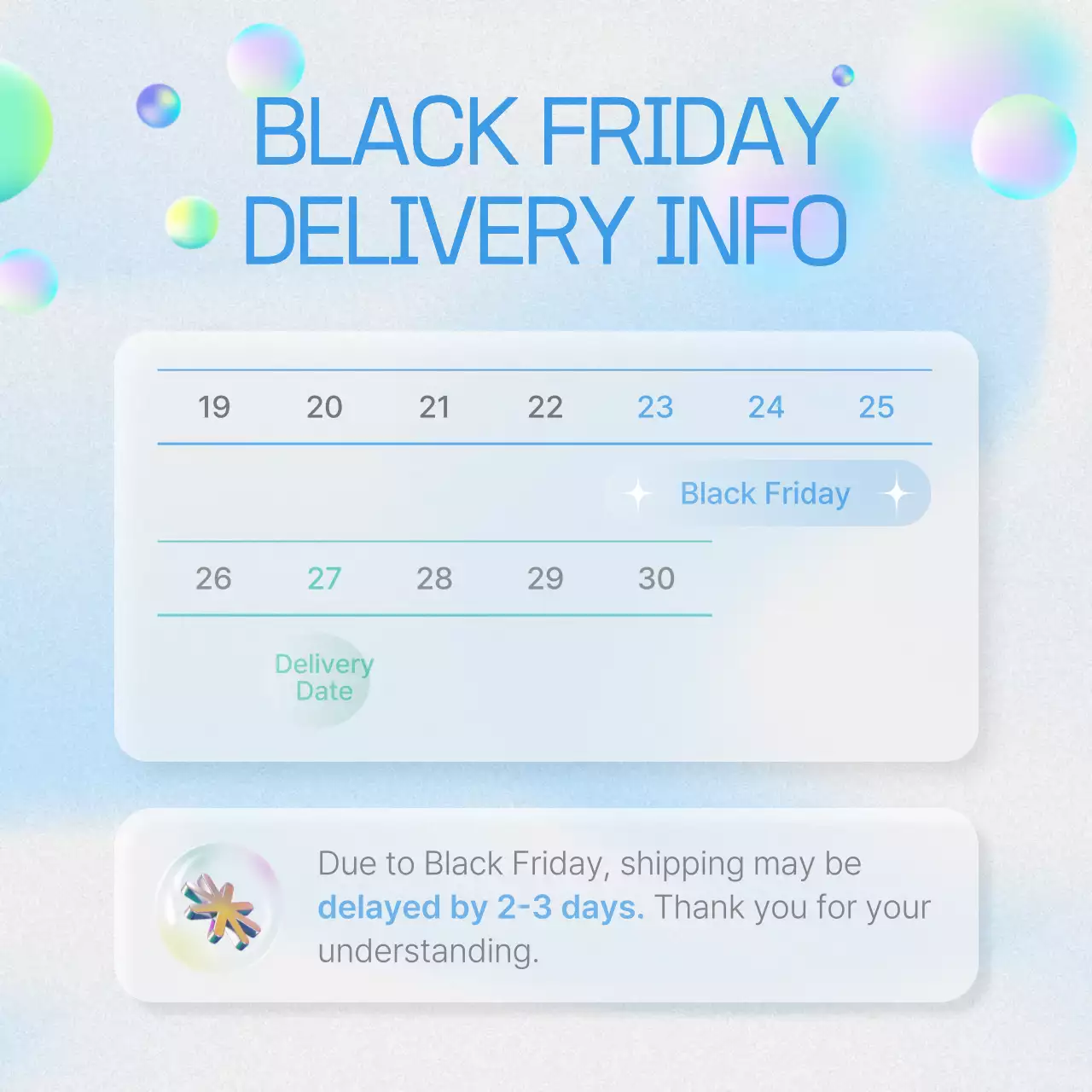 Blue Trendy Black Friday Promotion Instagram Carousel