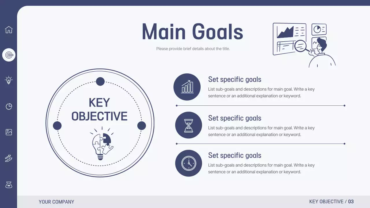 남색과 회색의 심플하고 깔끔한 비즈니스 보고서