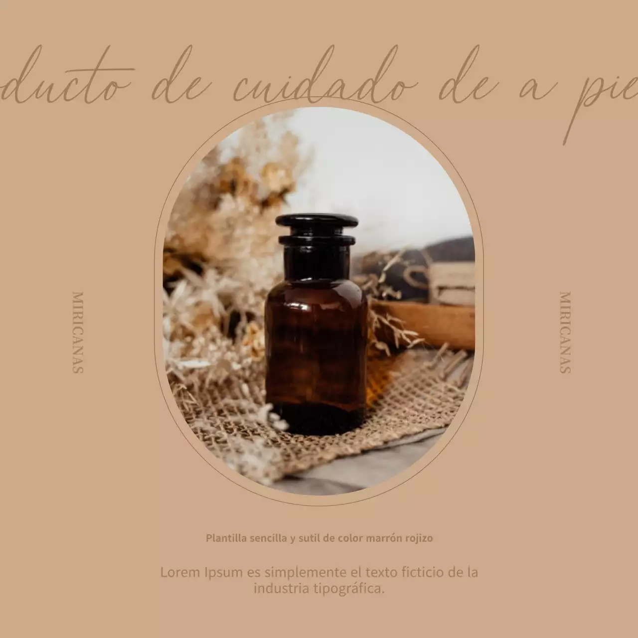 Publicidad de una marca de cosméticos de lujo en marrón y marfil.