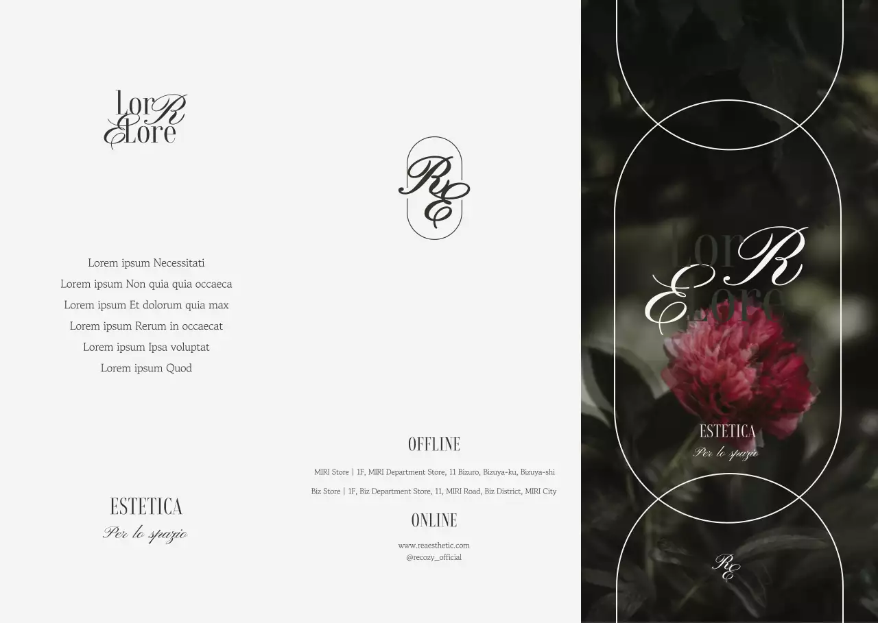 Presentazione di un marchio di cosmetici estetici sofisticati