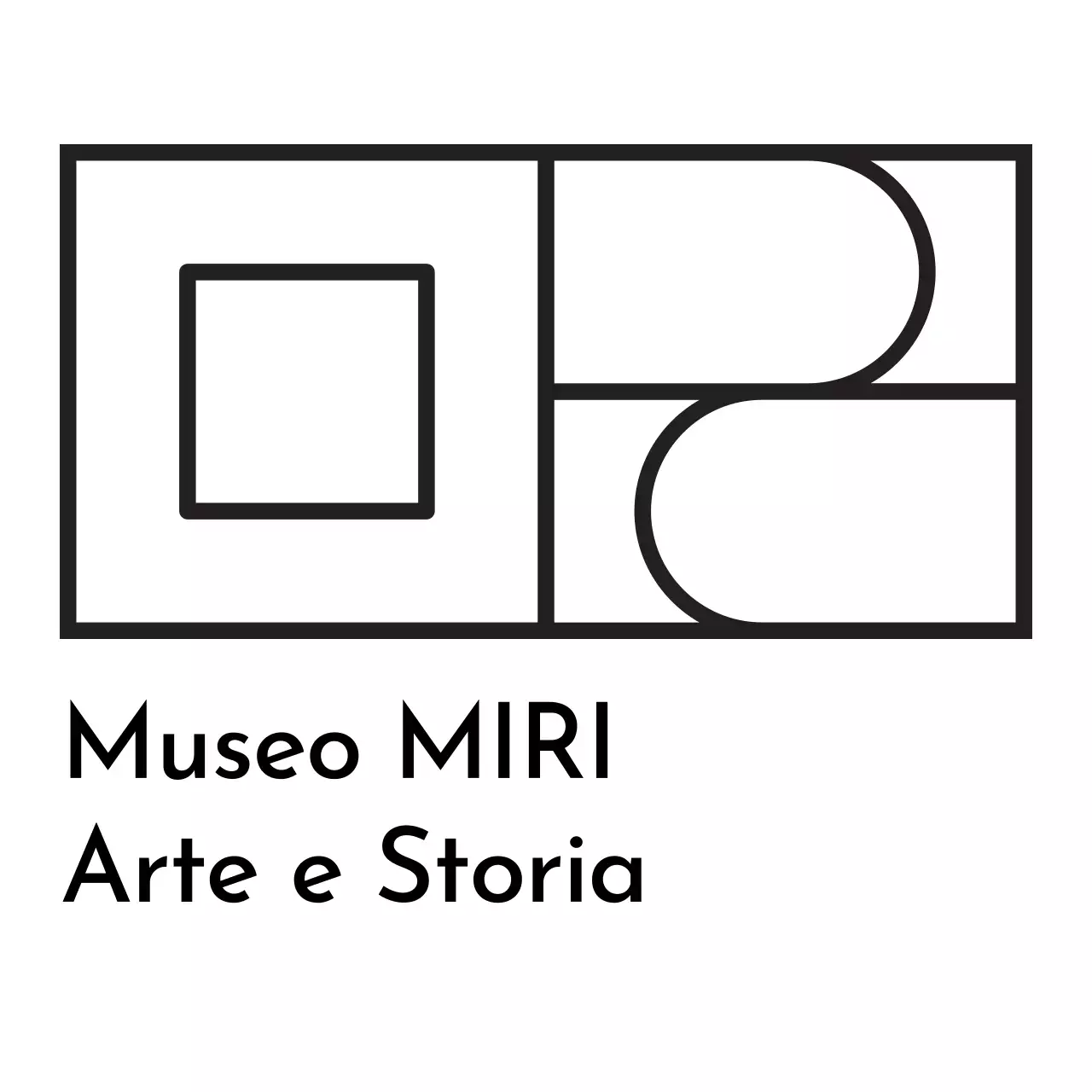 Logo del marchio con concetto di galleria d'arte
