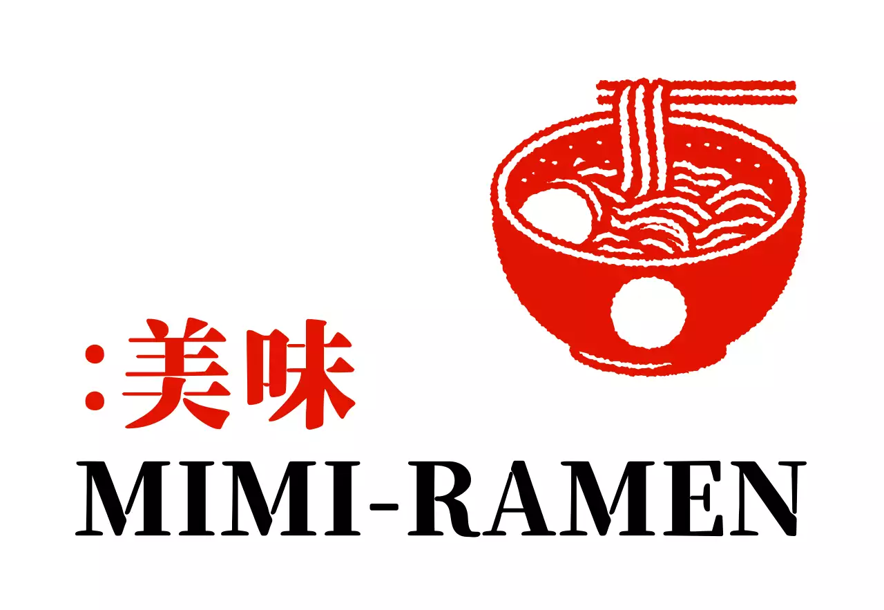 빈티지 도장느낌의 라멘집 매장 간판