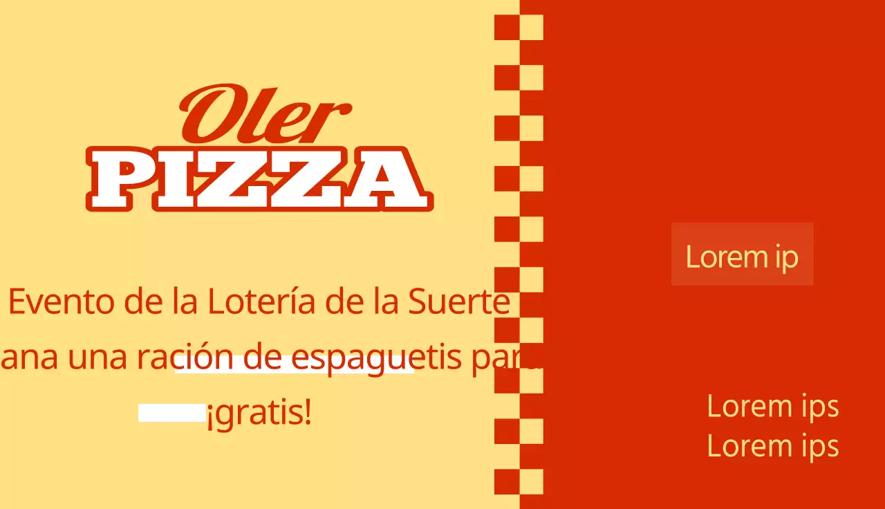 Sorteo de una pizzería de inspiración retro