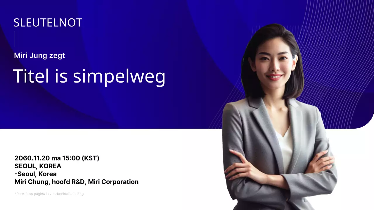 Een luxe conferentiepresentatie in marineblauw