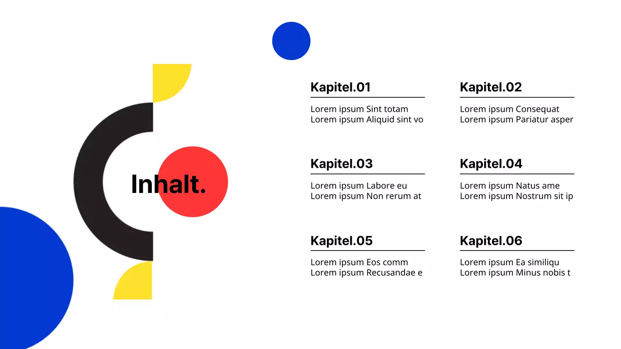 Geometrischer Geschäftsbericht in Gelb und Rot