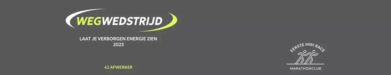 Strak marathonontwerp met illustraties