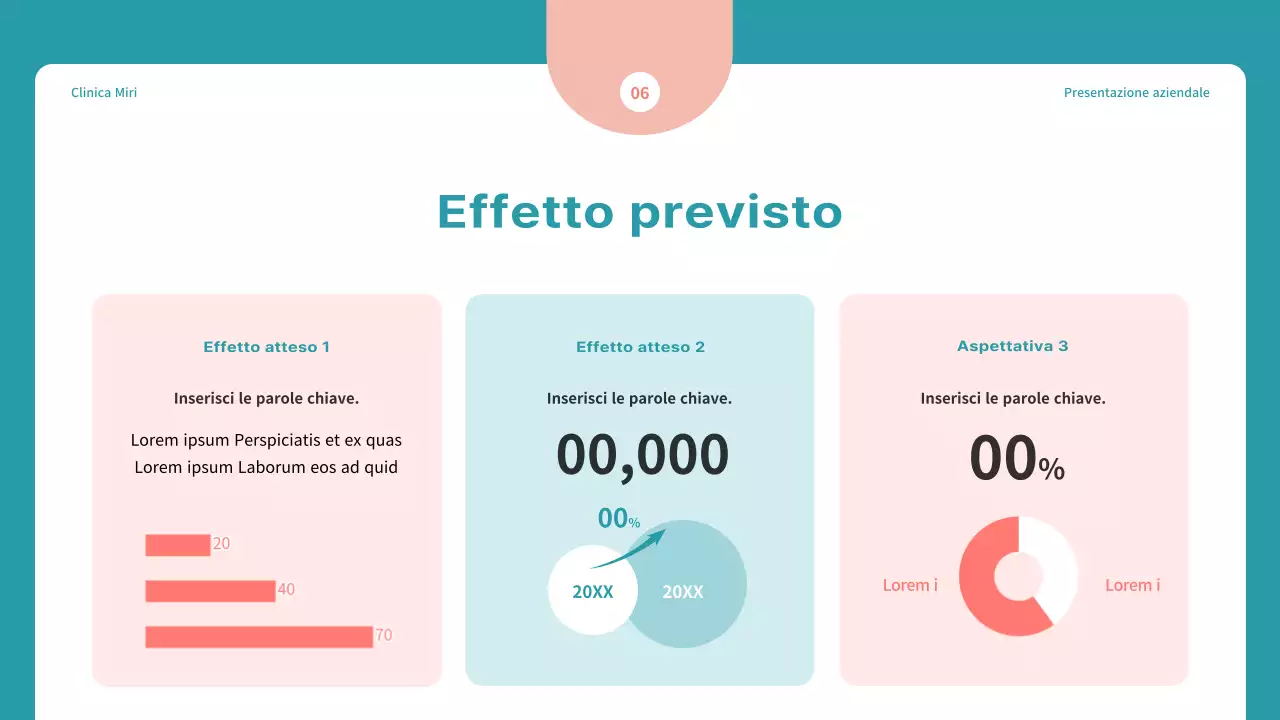 Semplice proposta di marketing ospedaliero in blu e rosso