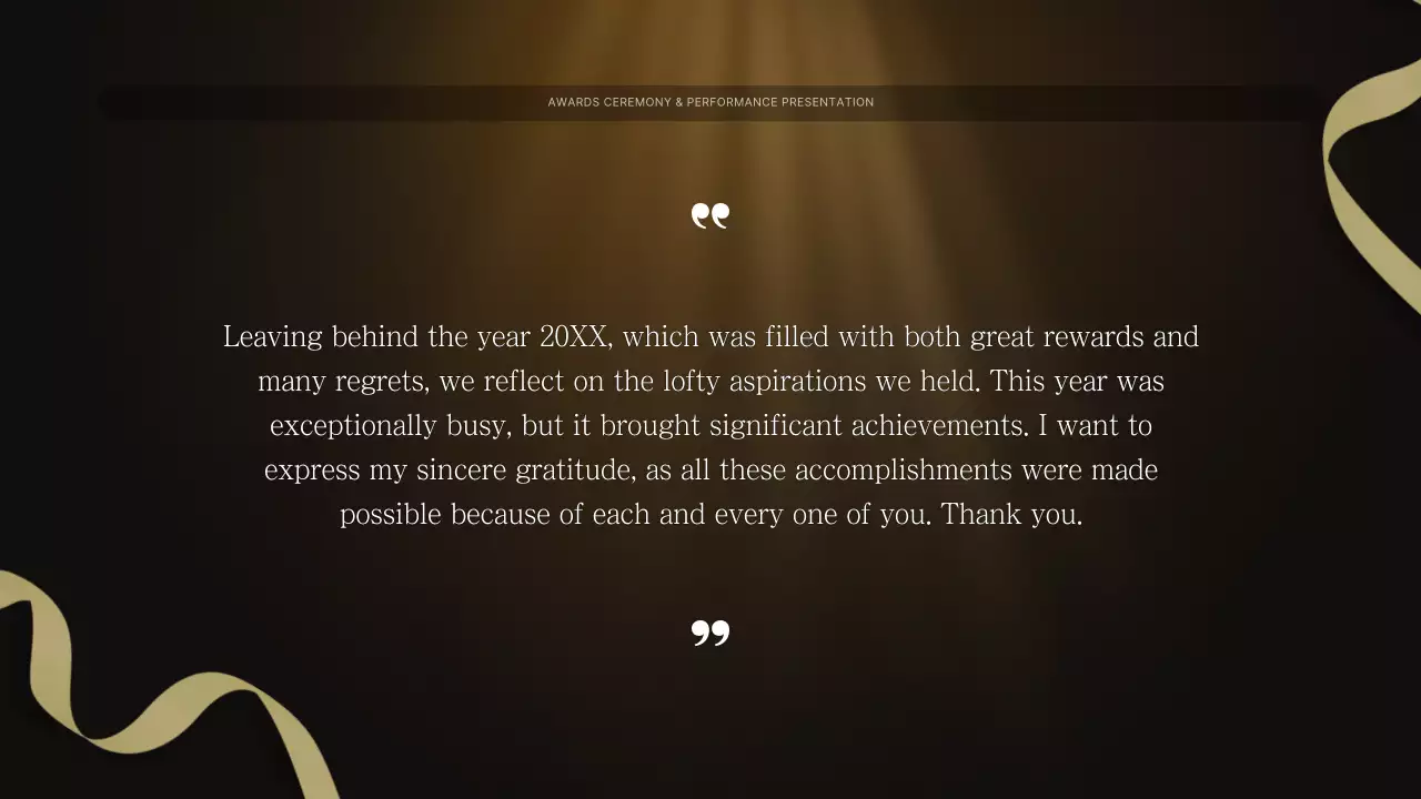 Gold Elegant Awards Presentation