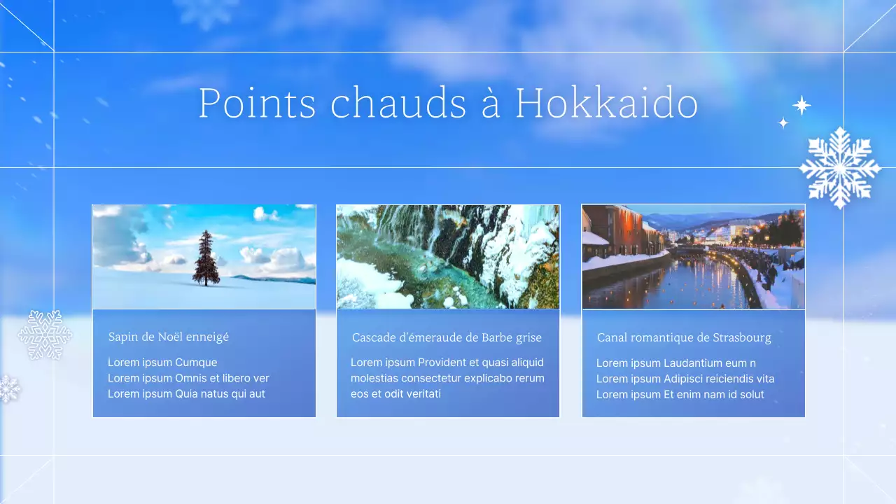 Informations sur les voyages d'hiver à Hokkaido, Japon : bleu et naturel