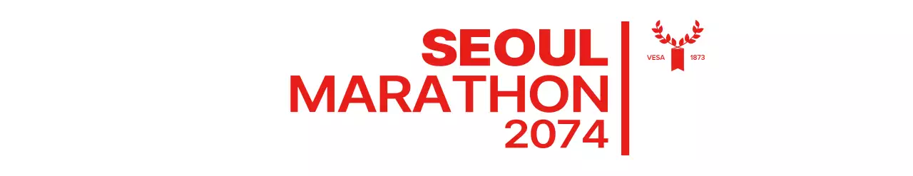 Marathon-Design mit großer Typografie und Icons