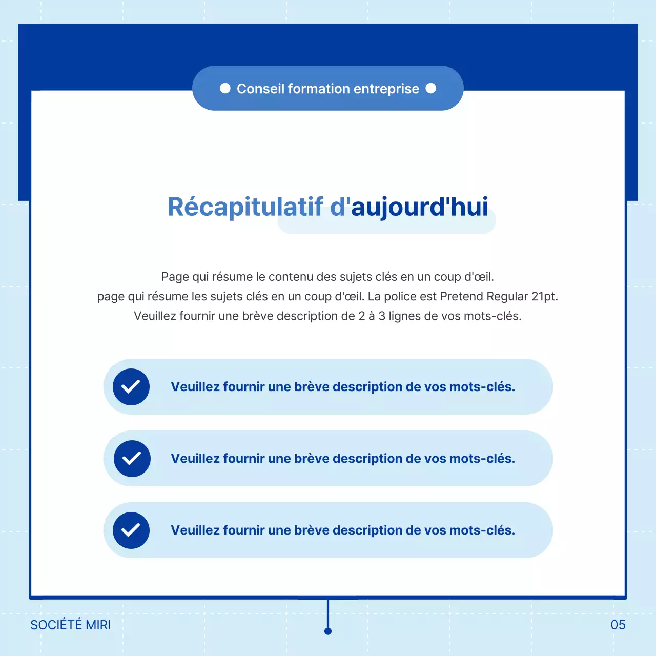 Illustration simple d'un cabinet de conseil en formation d'entreprise en bleu et bleu clair