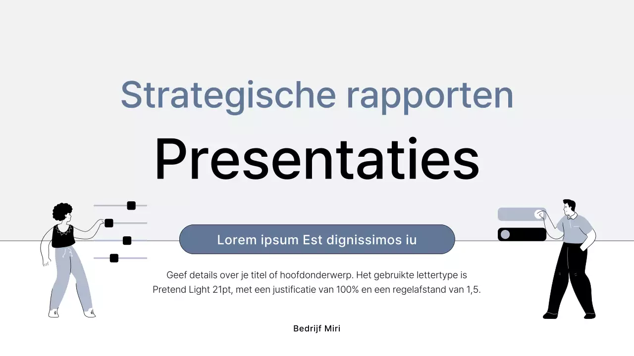 Eenvoudige zakelijke rapporten in grijs en zwart