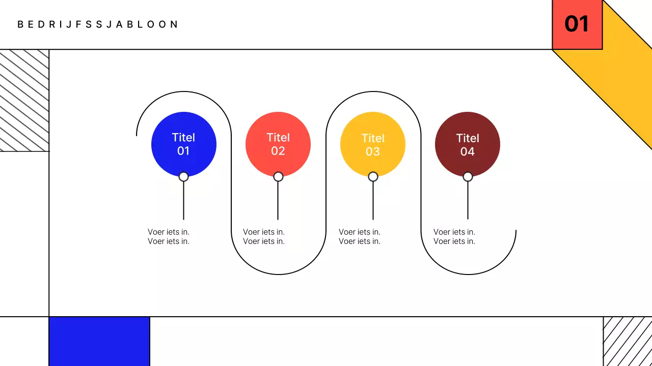 Een eenvoudig zakelijk rapport in geel en rood