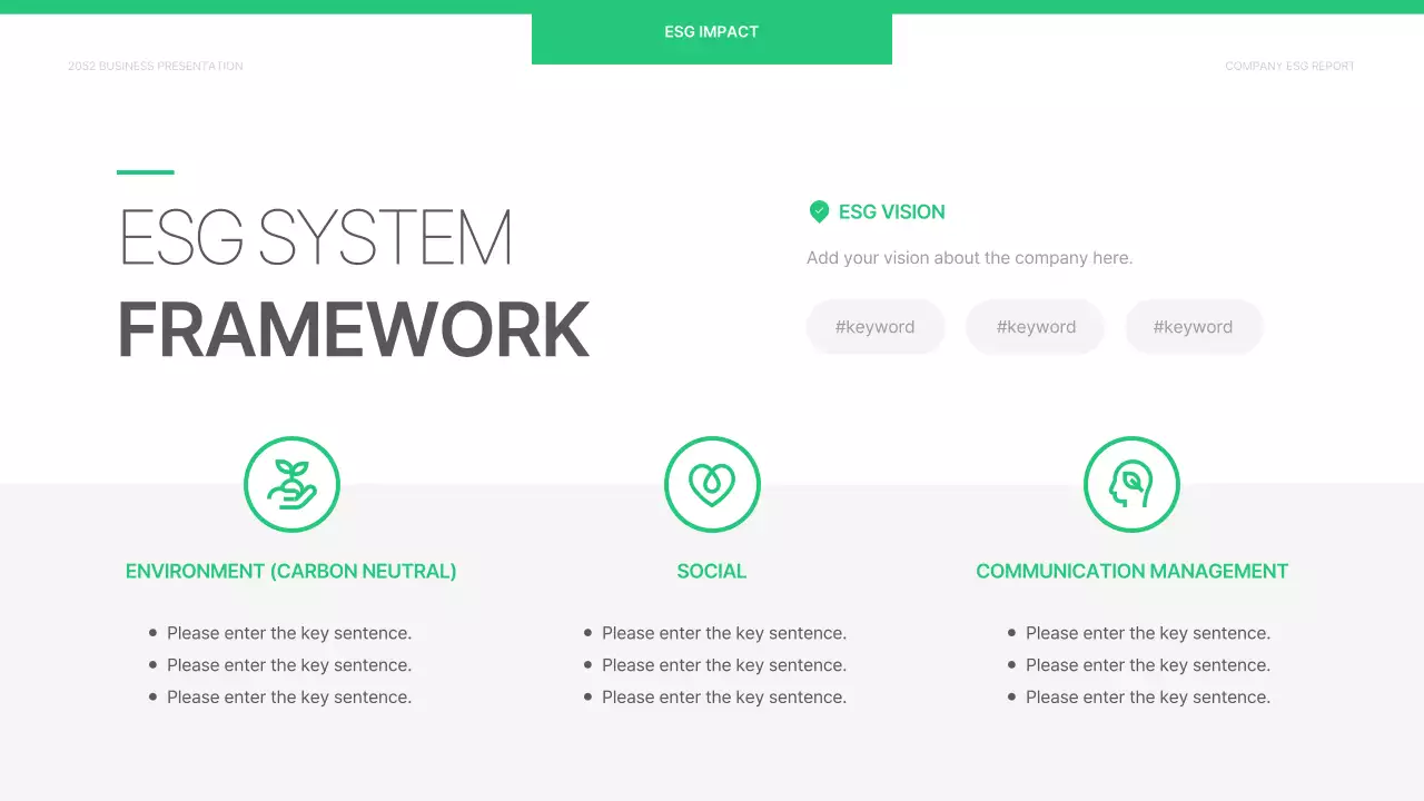 Green Minimal Business Report Document Presentation