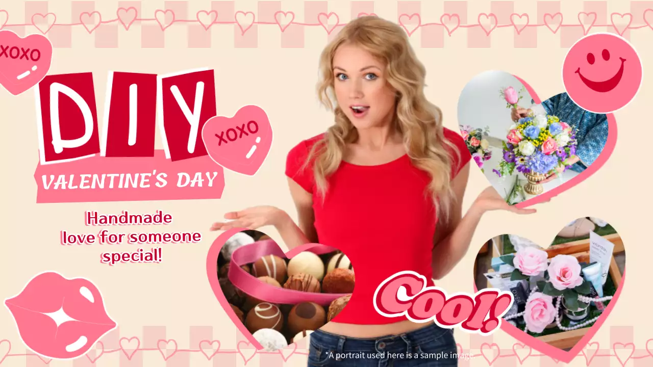 Red Trendy Valentine's Guide YouTube Thumbnail