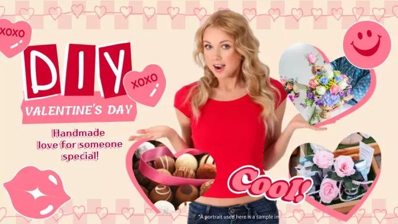 Red Trendy Valentine's Guide YouTube Thumbnail