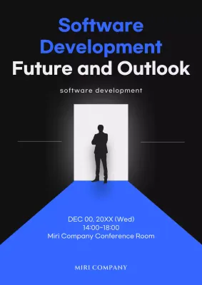 Blue Modern Software Event Poster