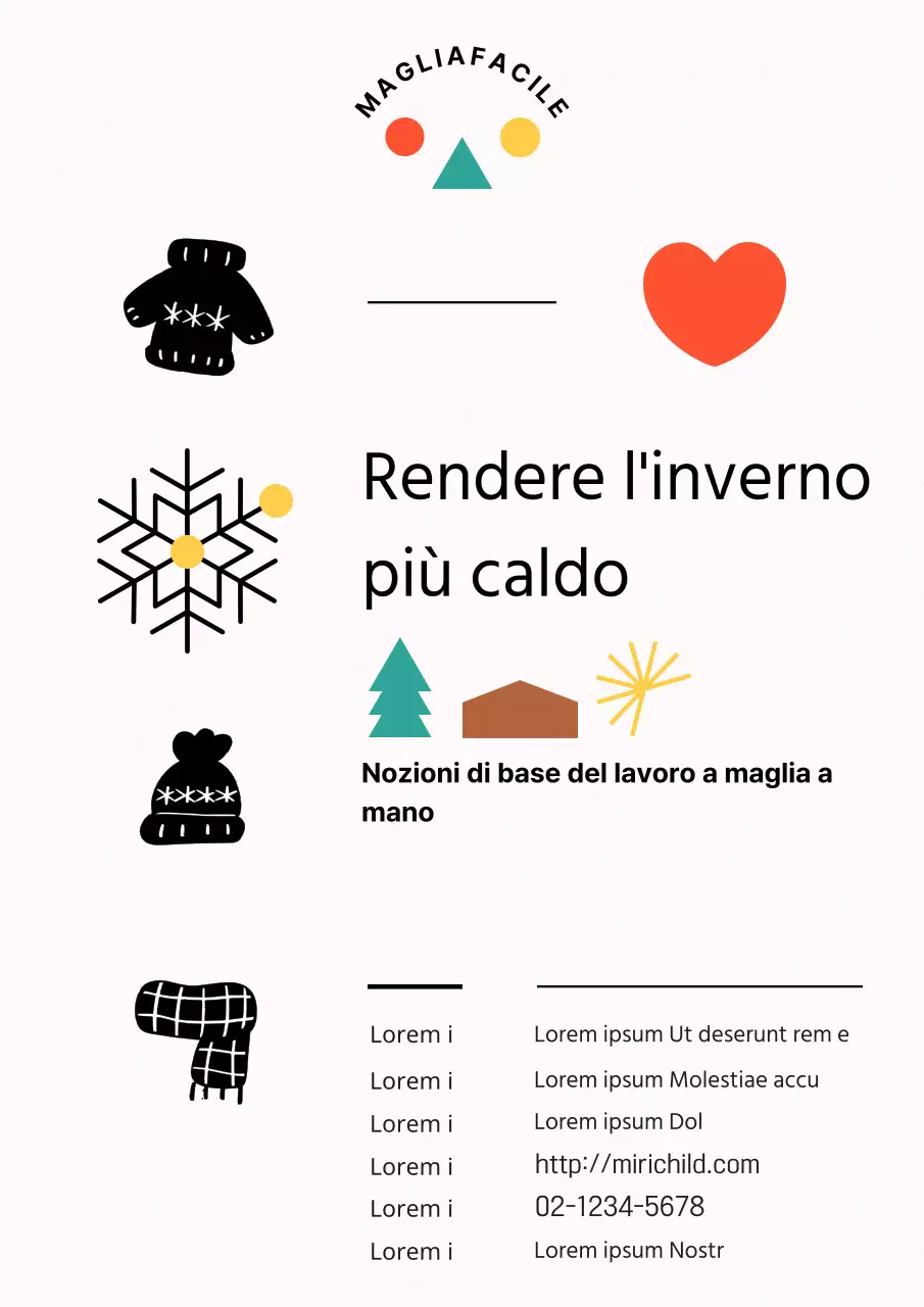 Promuovere un programma invernale minimalista in bianco e nero