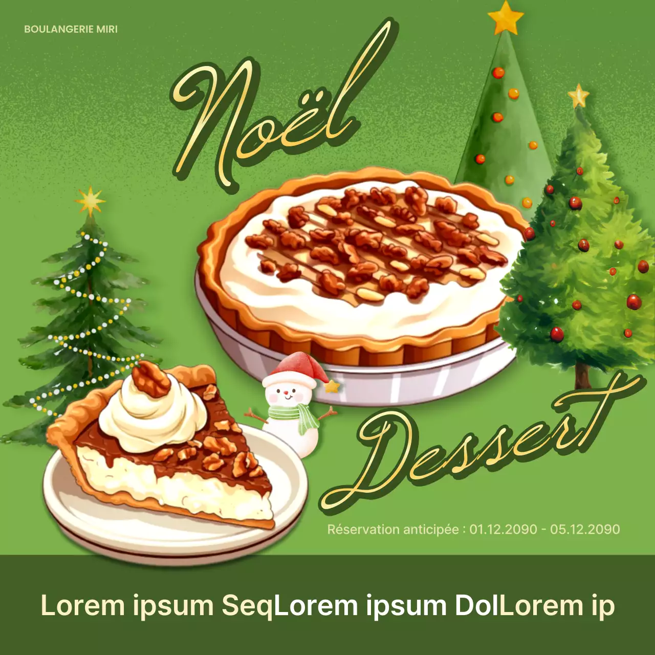 Promouvoir le vert, les desserts de vacances vintage