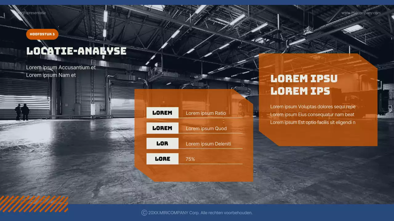 Een eenvoudig ondernemingsplan voor het nieuwe jaar in blauw en oranje