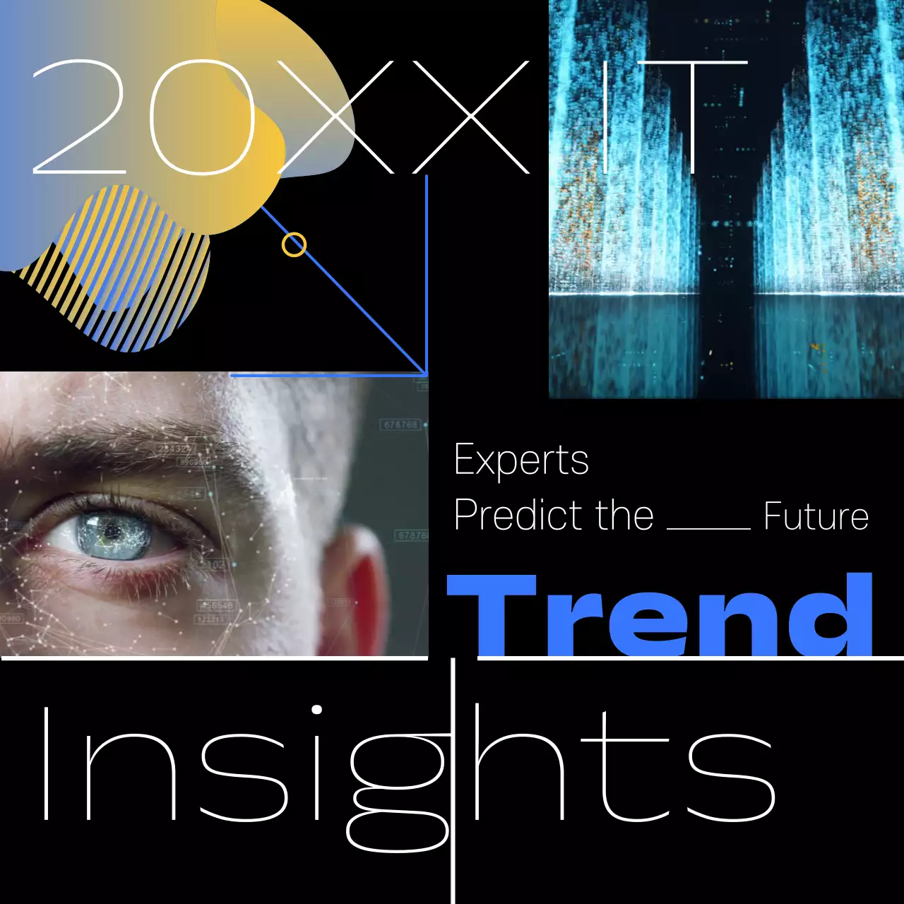 검정과 남색의 미니멀한 디자인 트렌드 광고