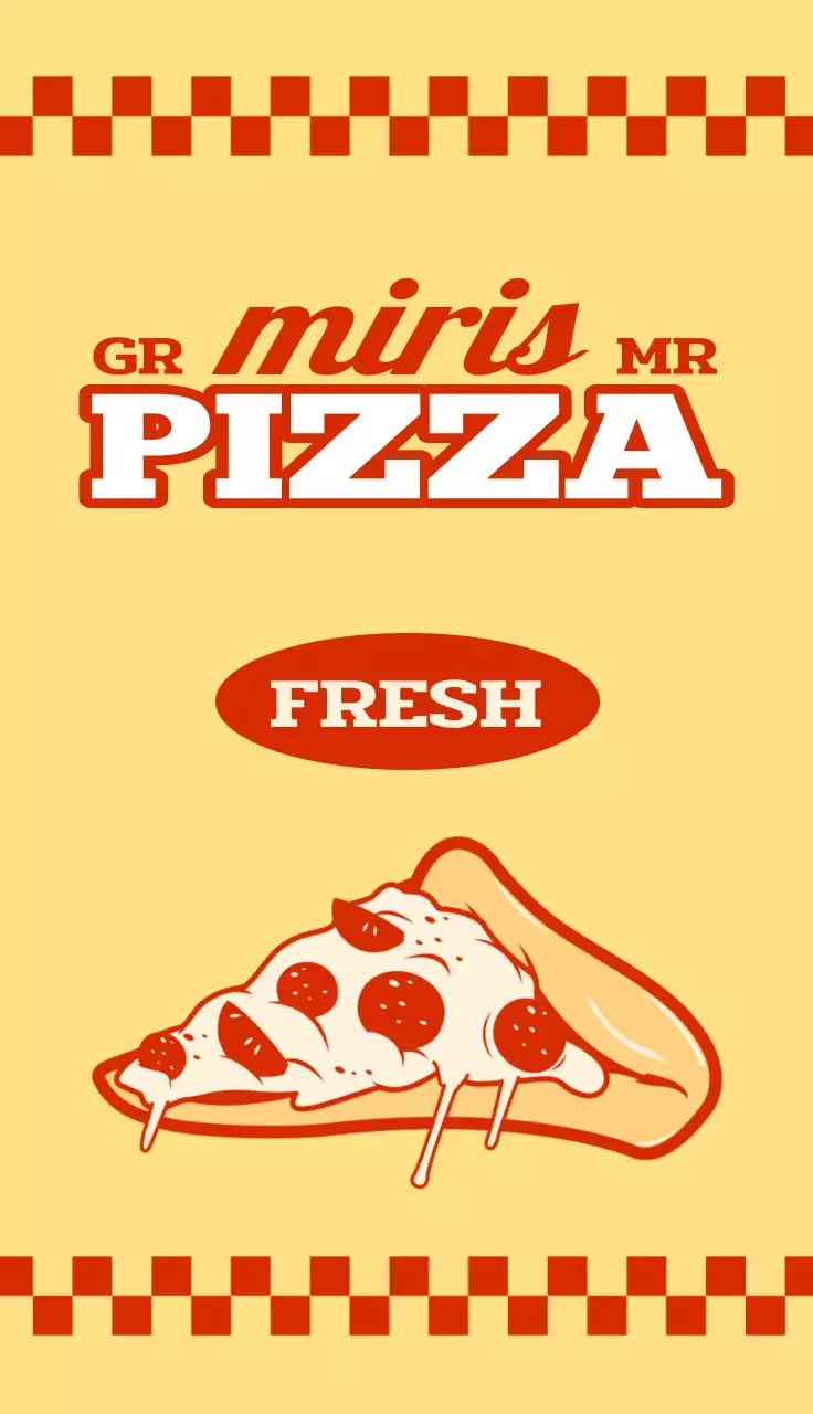 Undian acara untuk kedai pizza yang terinspirasi gaya retro