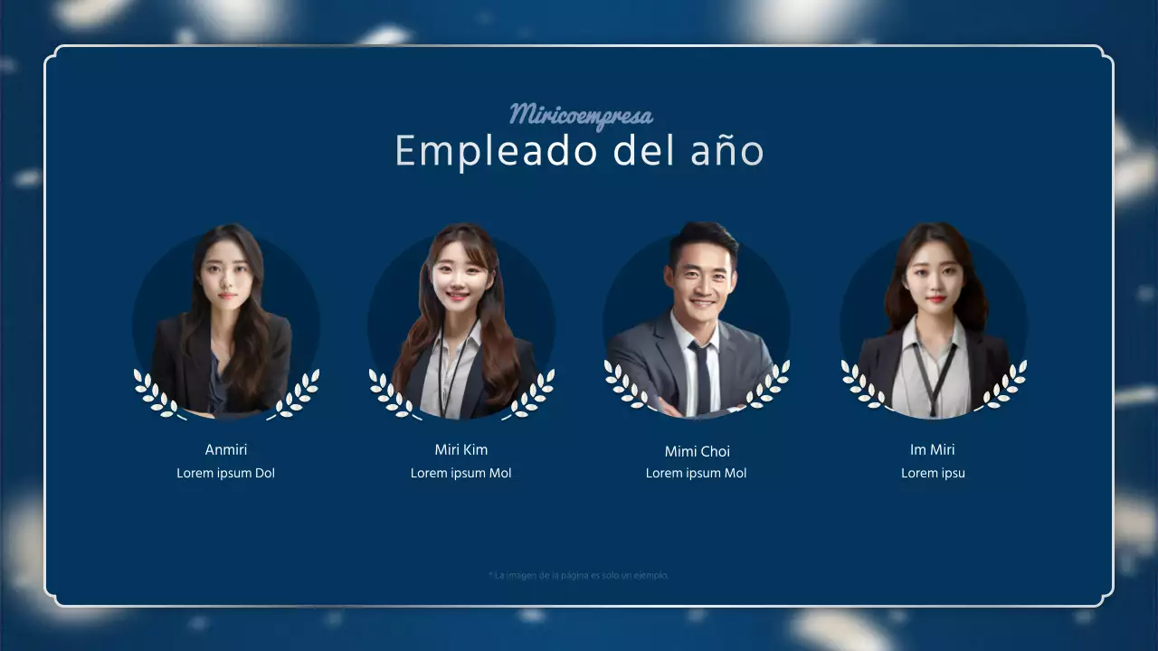 Un lujoso informe de resultados de fin de año en azul marino y plata