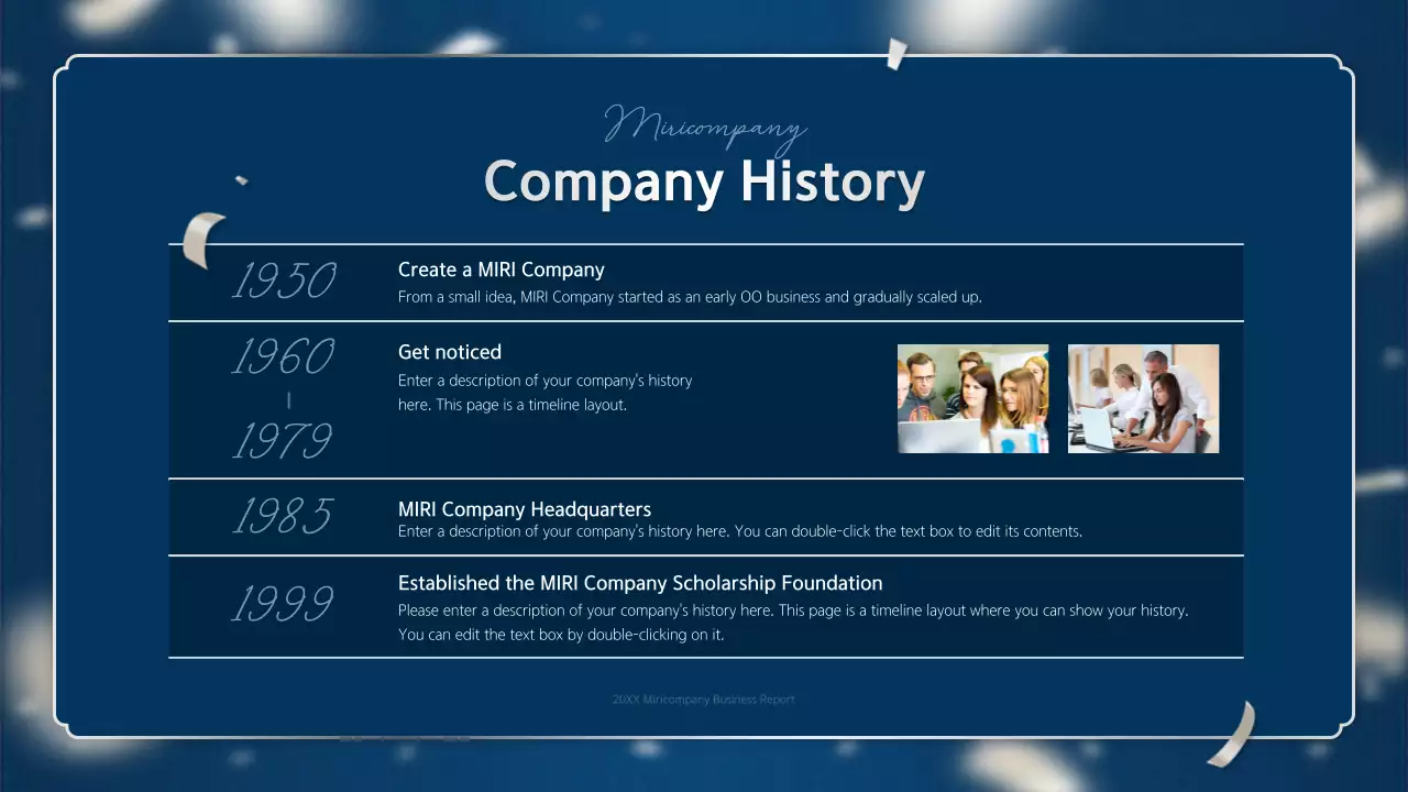 Blue Professional Business Report Document Presentation