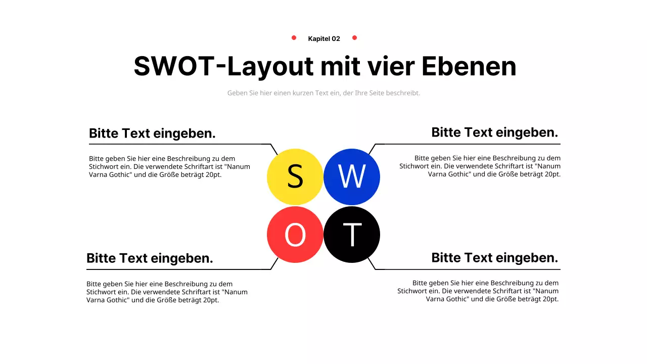Geometrischer Geschäftsbericht in Gelb und Rot