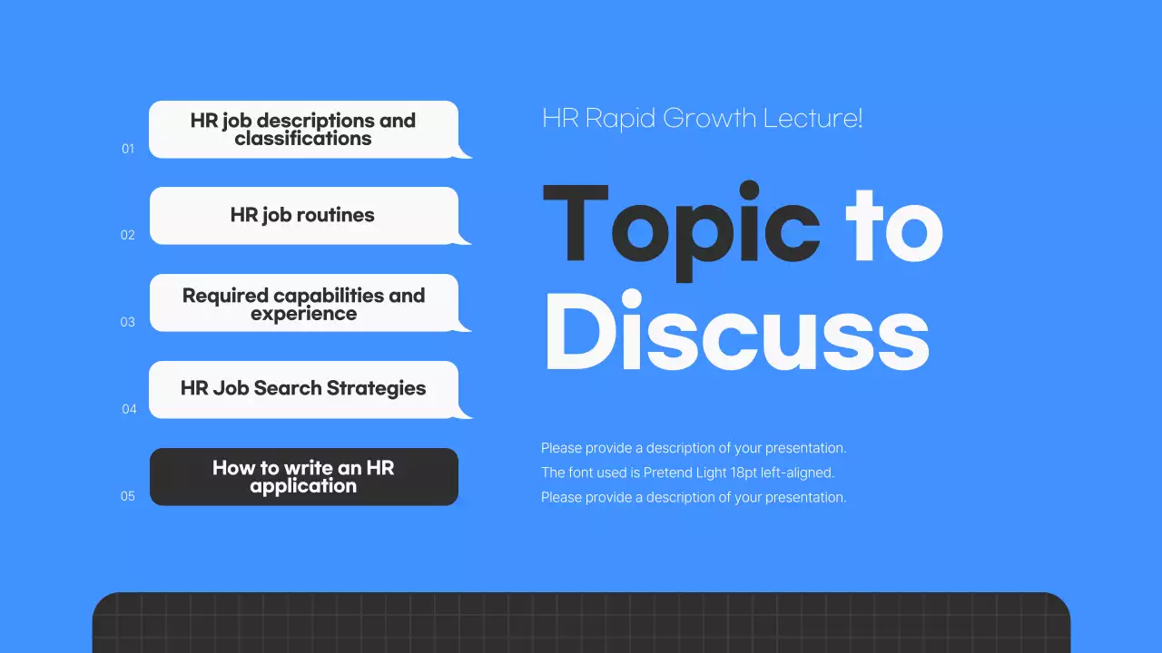 블루 모던 HR 가이드 프레젠테이션