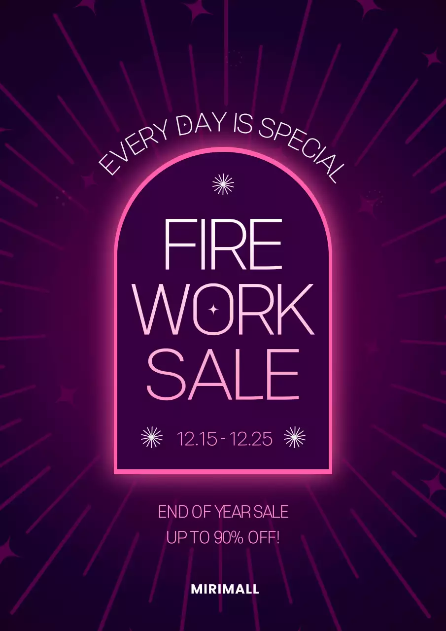 퍼플 트렌디 세일 프로모션 포스터