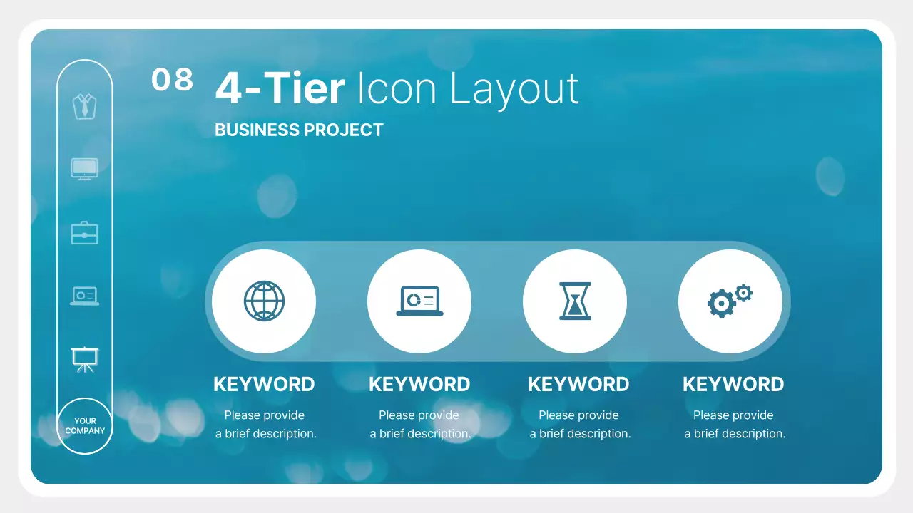 파랑과 흰색의 모던한 비즈니스 발표자료