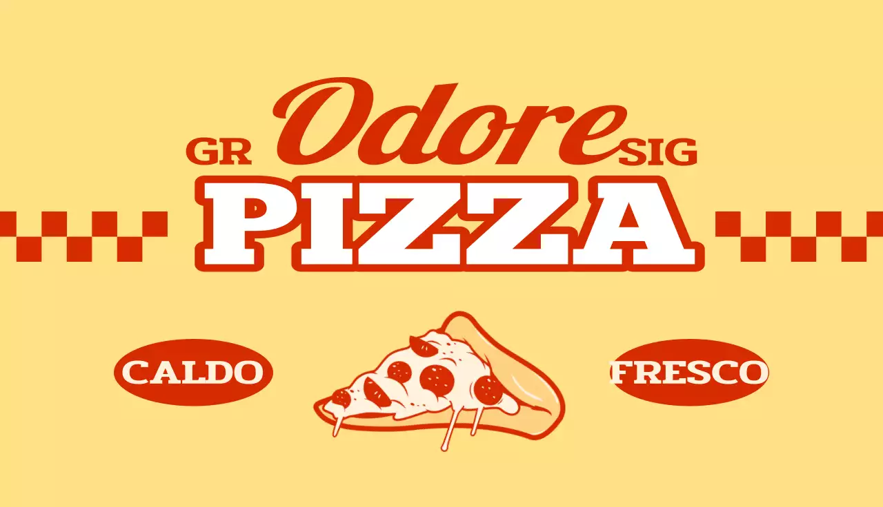 Lotteria per una pizzeria d'ispirazione retrò