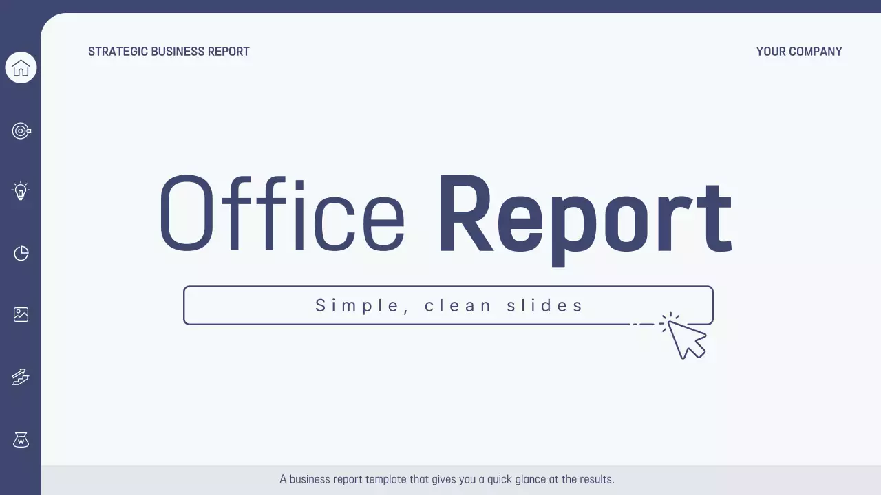 남색과 회색의 심플하고 깔끔한 비즈니스 보고서
