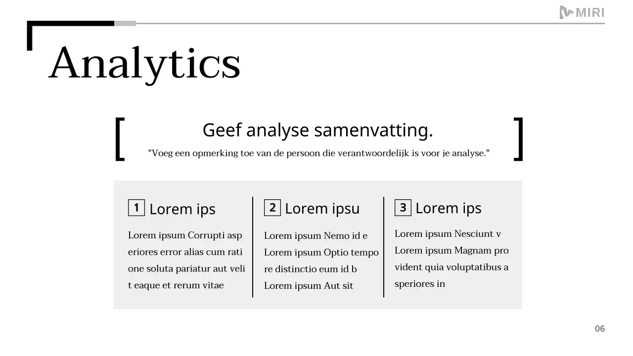 Een eenvoudig afdrukbaar rapport in zwart-wit