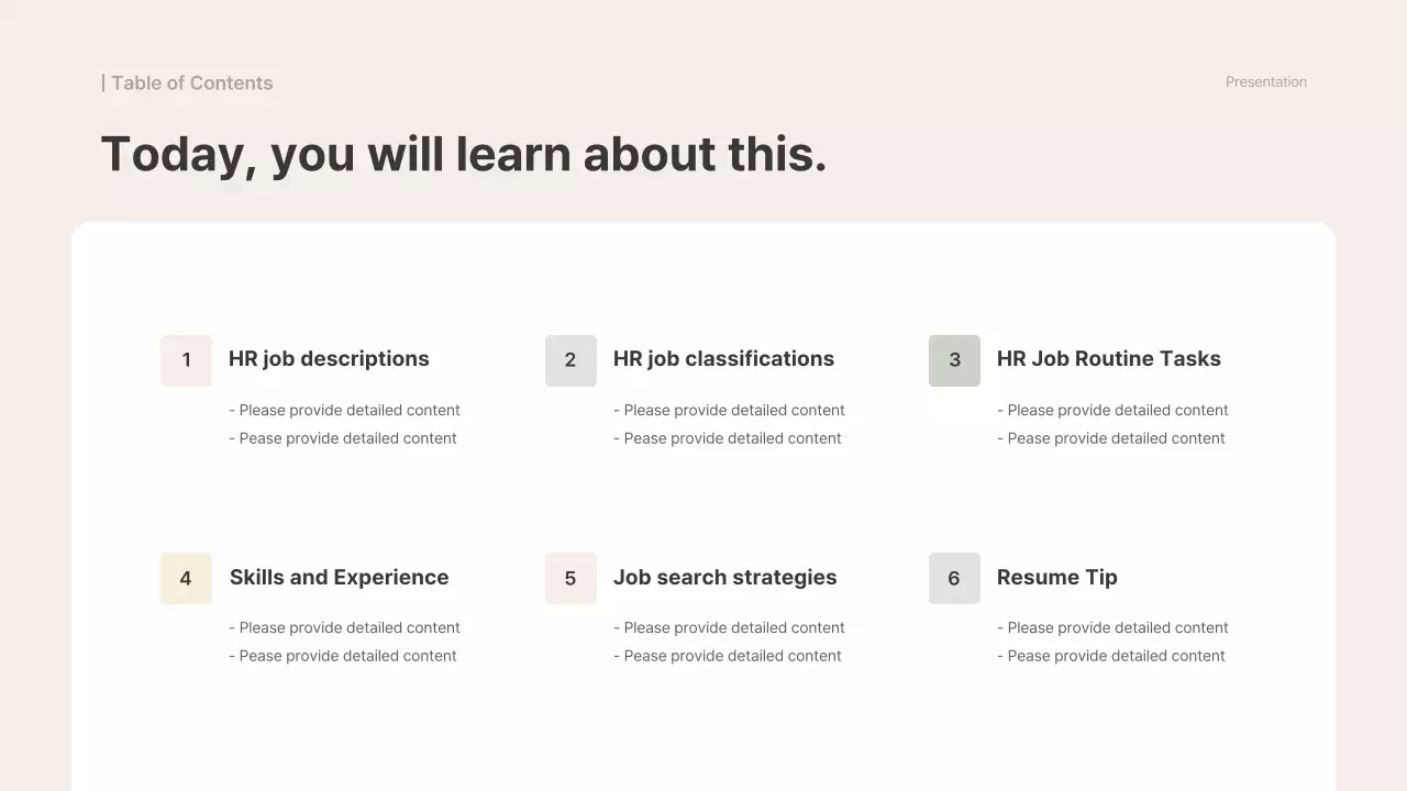 Beige Professional Hr Guide Presentation